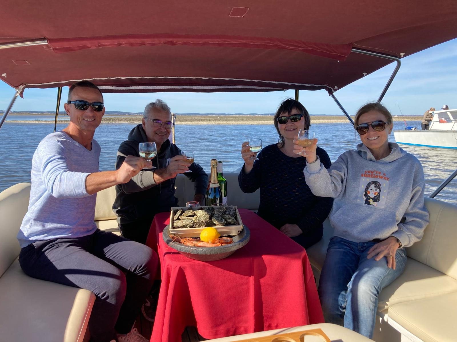 Sortie en bateau en famille